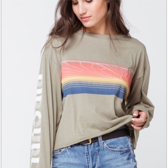 Rip Curl Scenic Waves Oversized Crop Long Sleeve Tee L - Picture 3 of 13